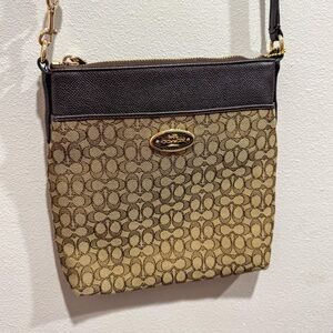 Coach 52576 North South Swingpack Crossbody Bag Signature Canvas